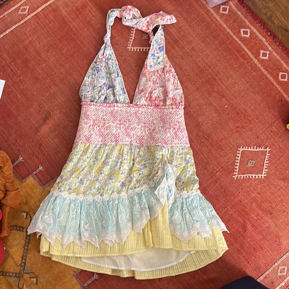 NEW LoveShackFancy Cambria mini halter dress - Picture 6 of 9